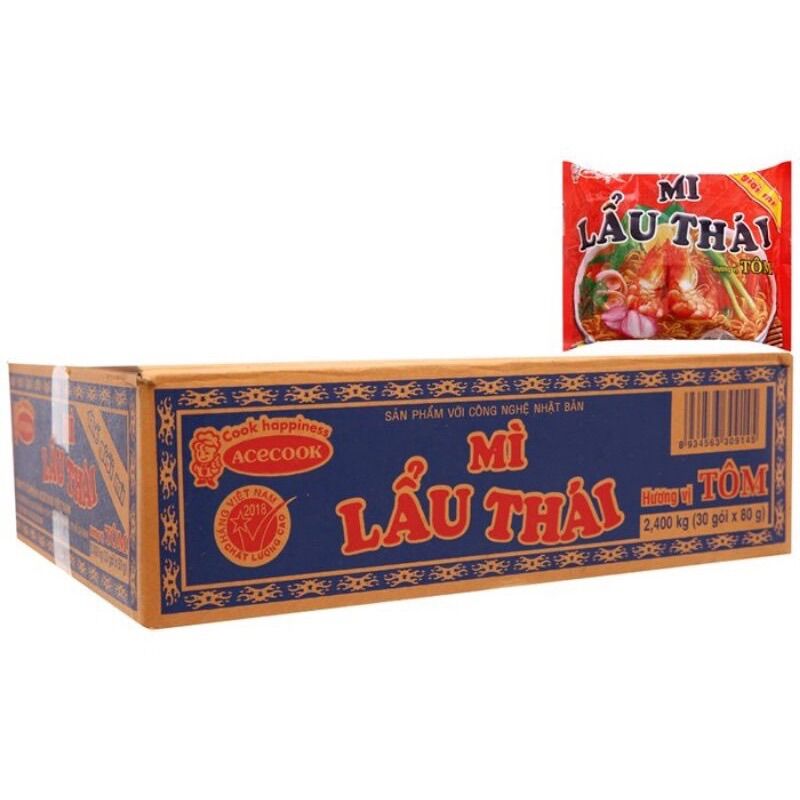Mì lẩu Thái tôm chua cay thùng 30g