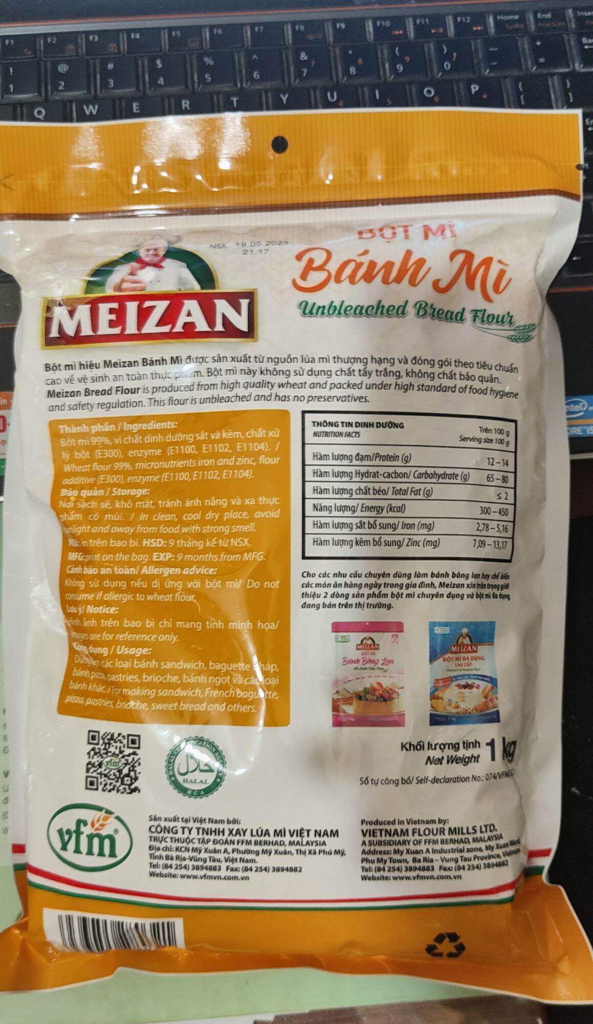 Bột làm bánh mì meizan 1 kg