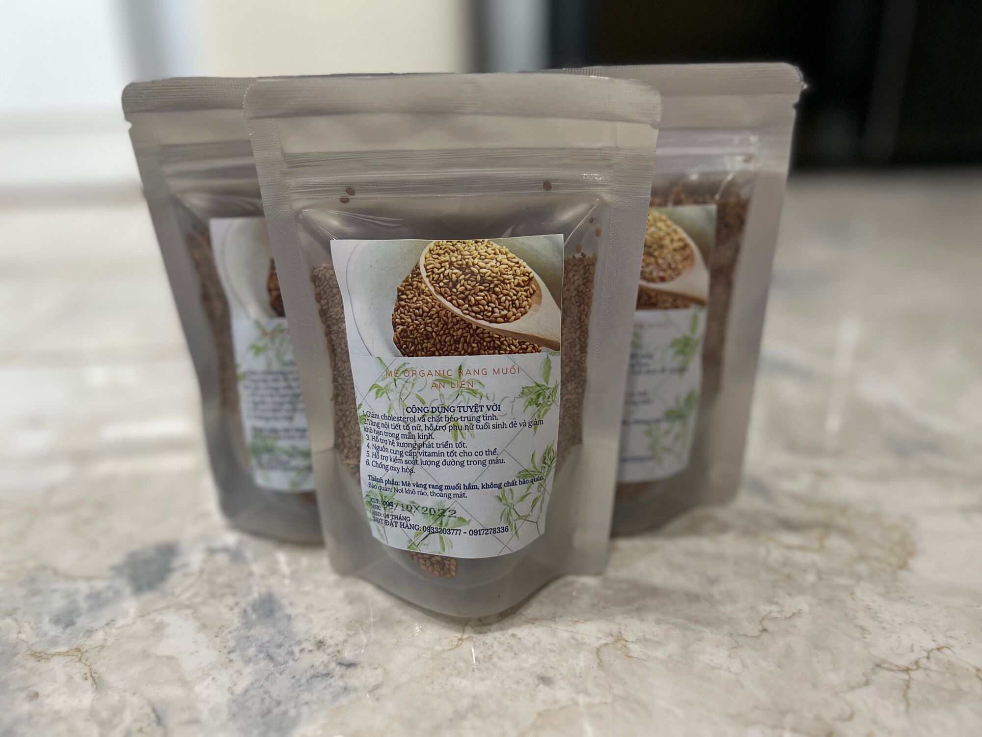 Mè vàng rang muối ăn liền túi zip 100g