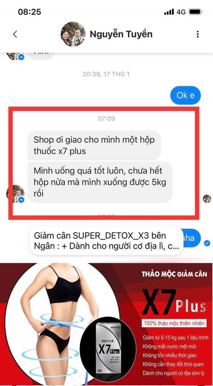Giảm cân x7 ngân 98
