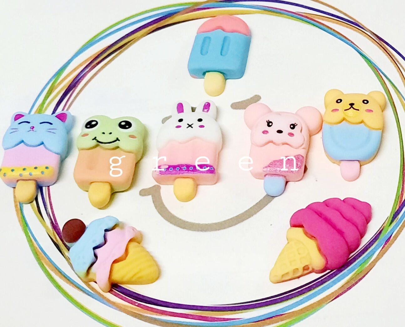 1 cái charm slime dụng cụ charm trang trí hình icecream