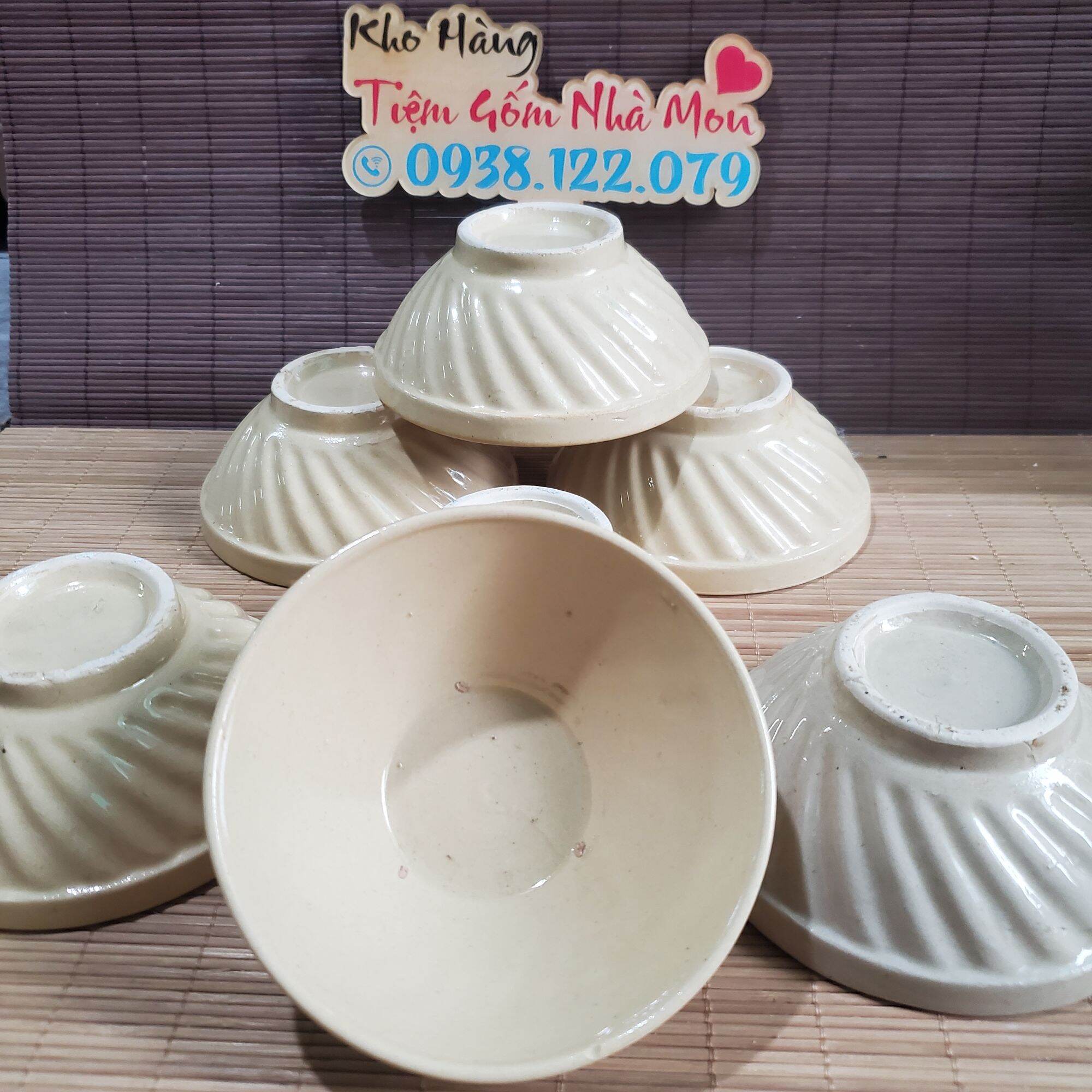 COMBO 5 CHÉN CƠM BÍ VÀNG NHẠT. (Chén cơm bánh ú kiểu xoắn)