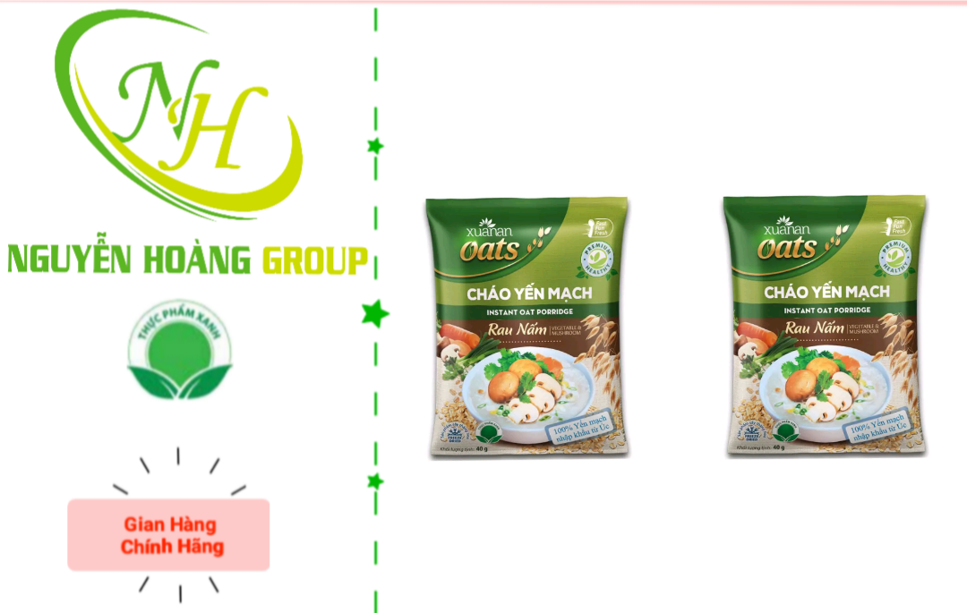 [HCM]COMBO 6 Gói -  Cháo Yến Mạch Rau Nấm Xuân An 40g