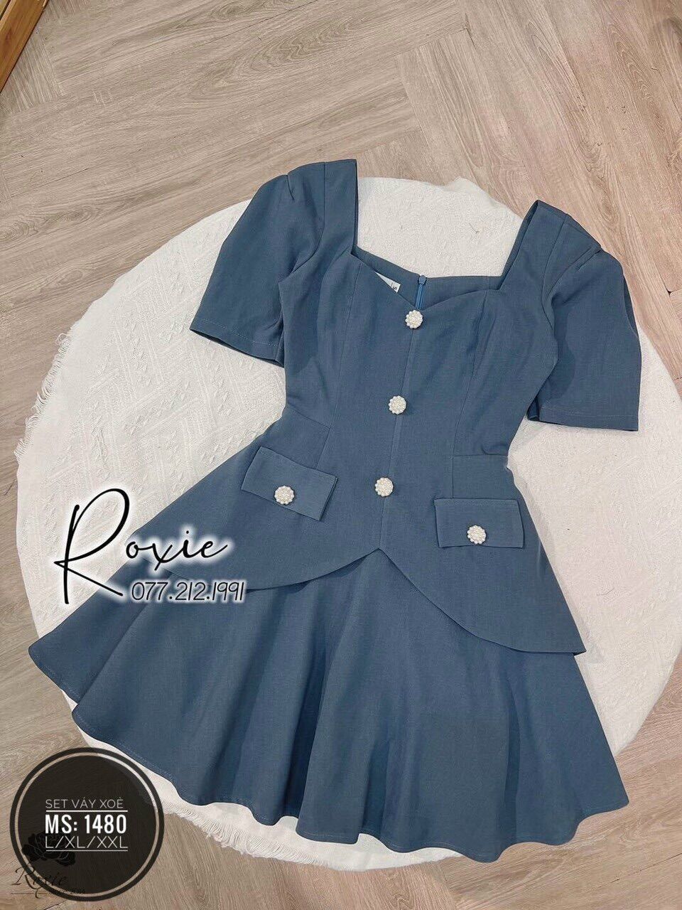 [ Ảnh thật ] 55-90kg Bigsize ĐẦM XOÈ PEPLUM (MS1480)