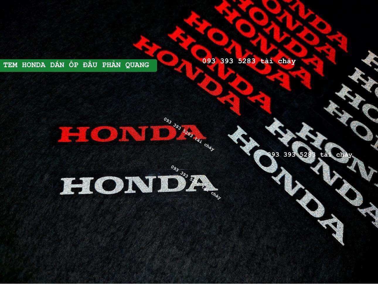 [ 1 MIẾNG ] TEM HONDA ỐP ĐẦU PHẢN QUANG ( LỘT ĐƯỢC )