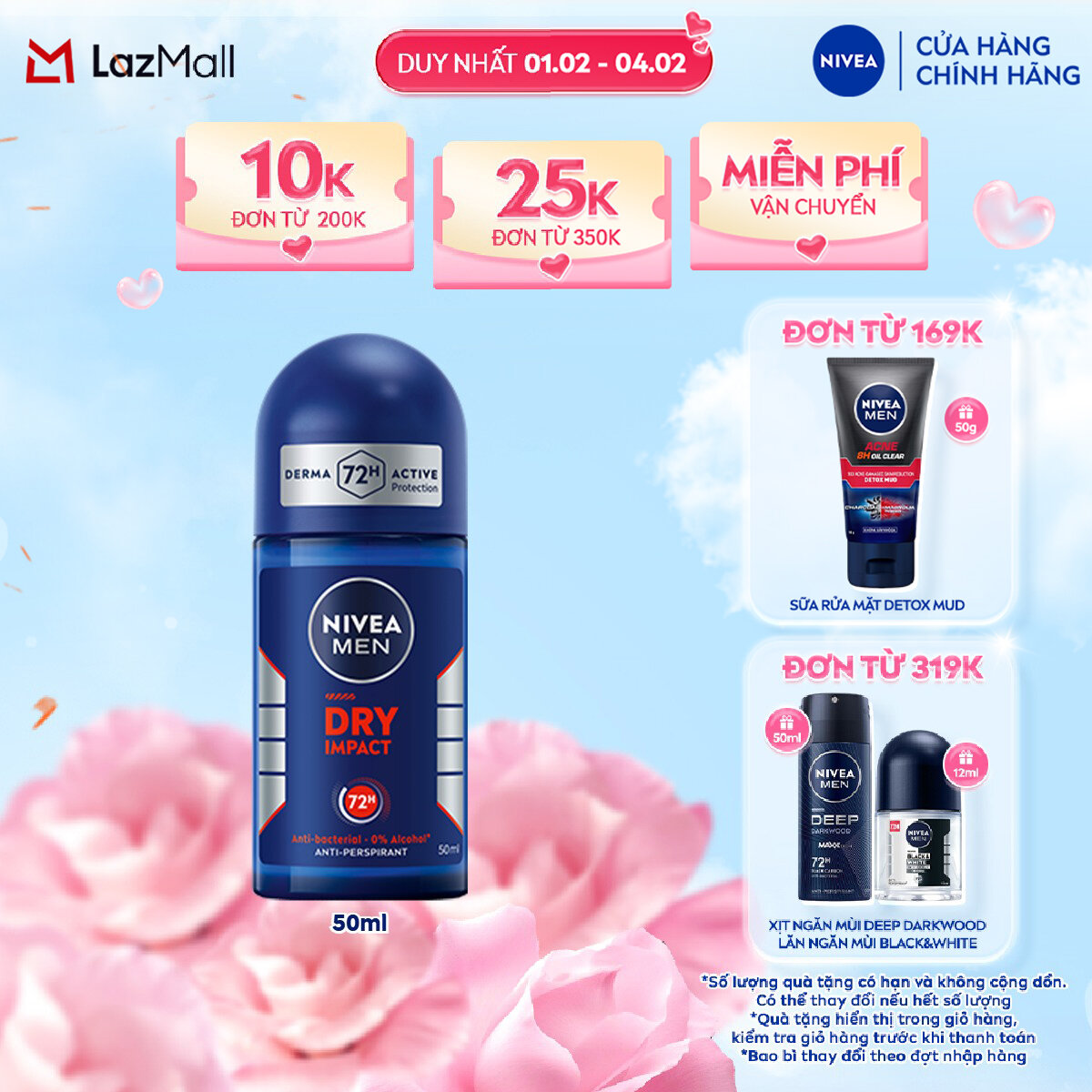 Lăn Ngăn Mùi NIVEA MEN Khô Thoáng 50ml - 81610