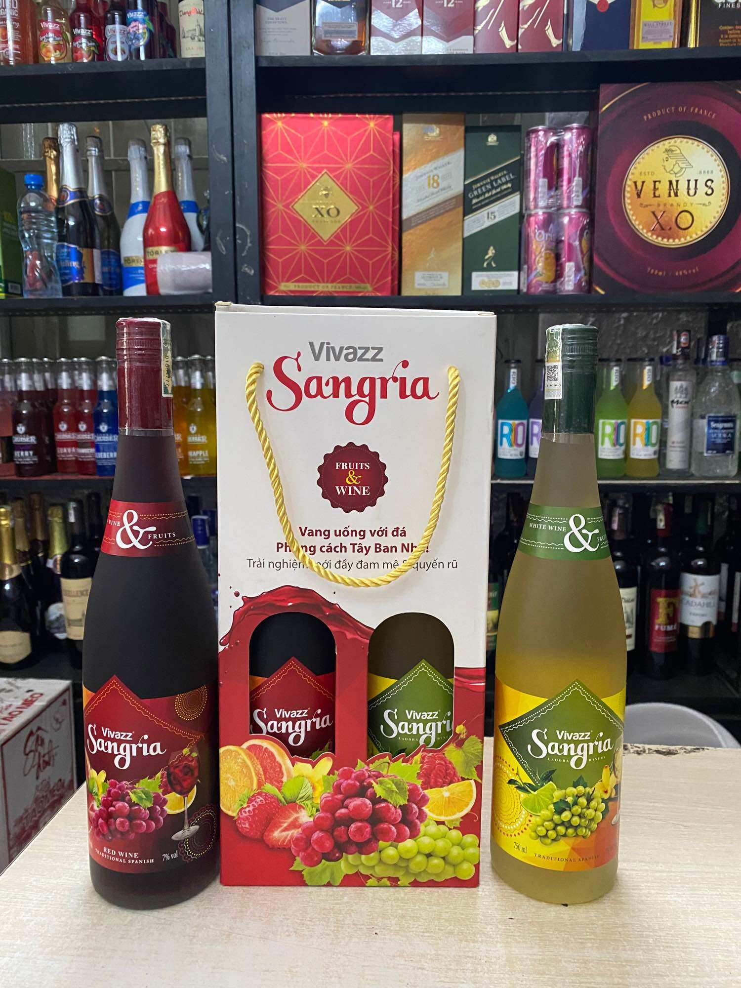Combo 2 chai nước trái cây vivazz sangria 7% 750ml