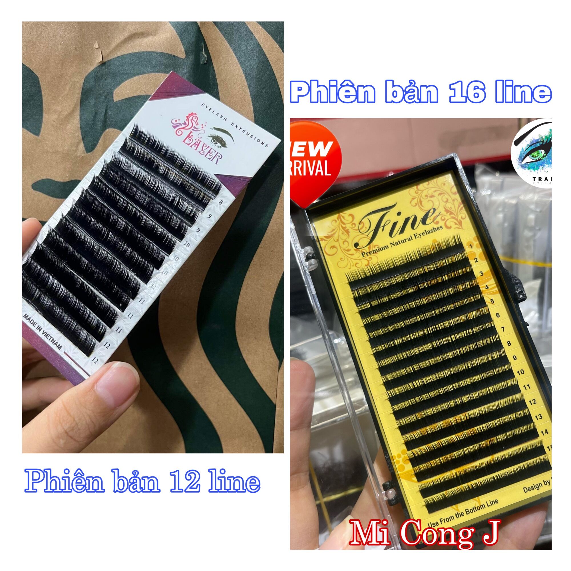 Lông mi nối Cong J độ cong J siêu tự nhiên