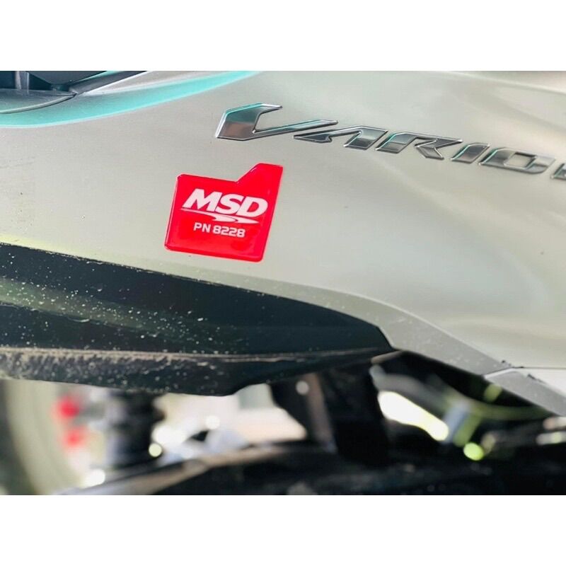 Tem Logo Sticker Đổ Nổi Thương Hiệu MSD Dán Trang Trí Xe