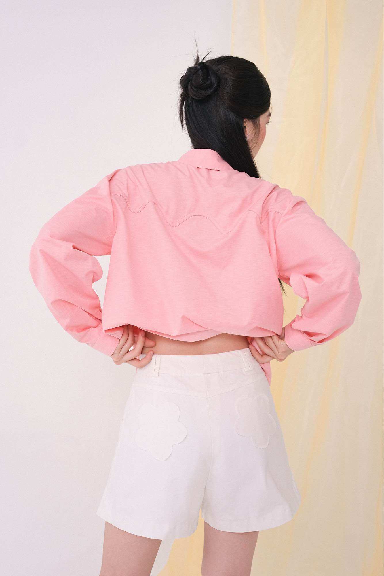 Double Moonshot - Quần short xếp ly Vanillower