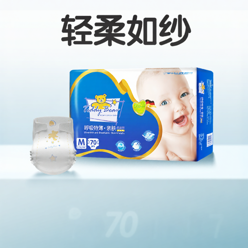 Teddy Bear | Soft Breathable Thin Infant Diaper Pants - 7