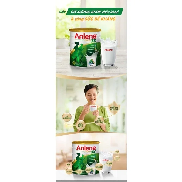 Sữa bột Anlen gold 3x 800g,1kg2