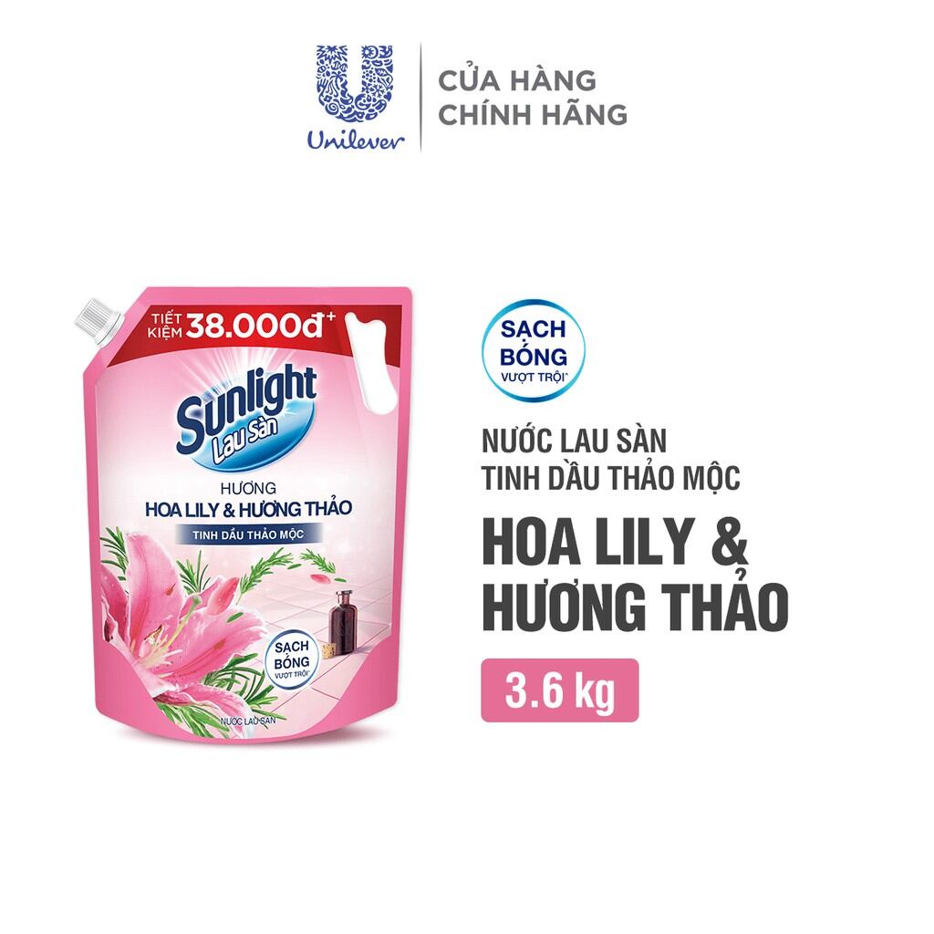 NƯỚC LAU SÀN NHÀ SUNLIGHT 3.6KG HOA LY LY