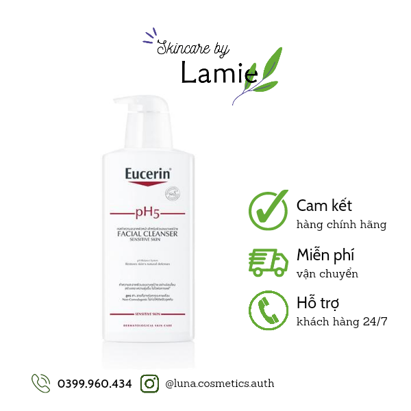 Sữa Rửa Mặt Eucerin Facial Cleanser PH5 Sensitive Skin Cho Da Nhạy Cảm 400ml
