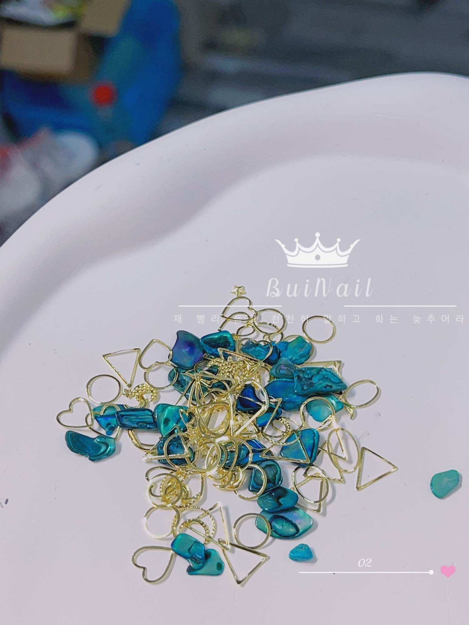 SET XÀ CỪ SỎI MIX KIM LOẠI TONE HÀN NHẬT