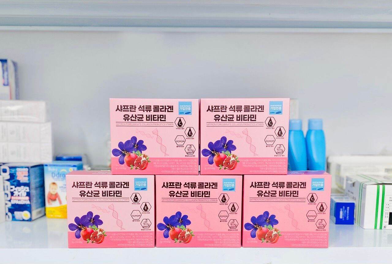 Collagen lựu đỏ hàn quốc 30 gói chính hãng - bột collagen lựu