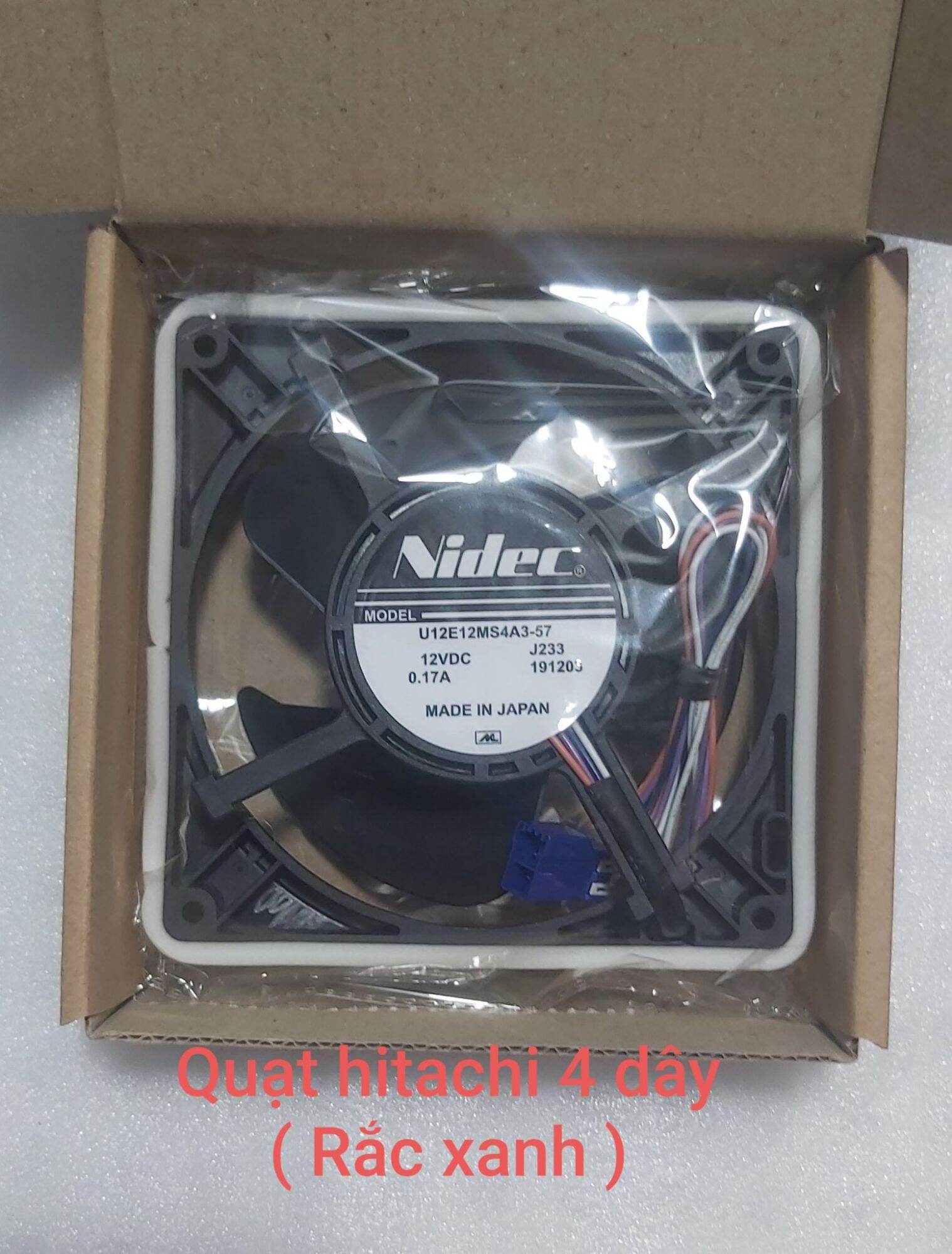 Quạt Tủ lạnh Hitachi 4 dây zắc xanh
