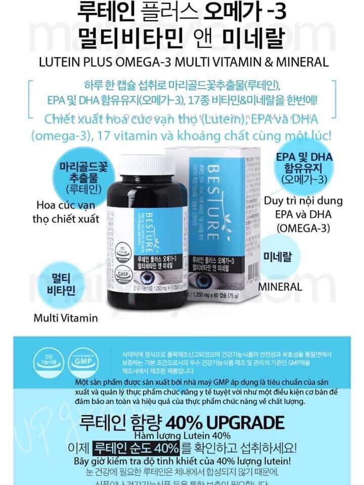 Bổ mắt BESTURE 60viên nội địa Hàn Quốc
