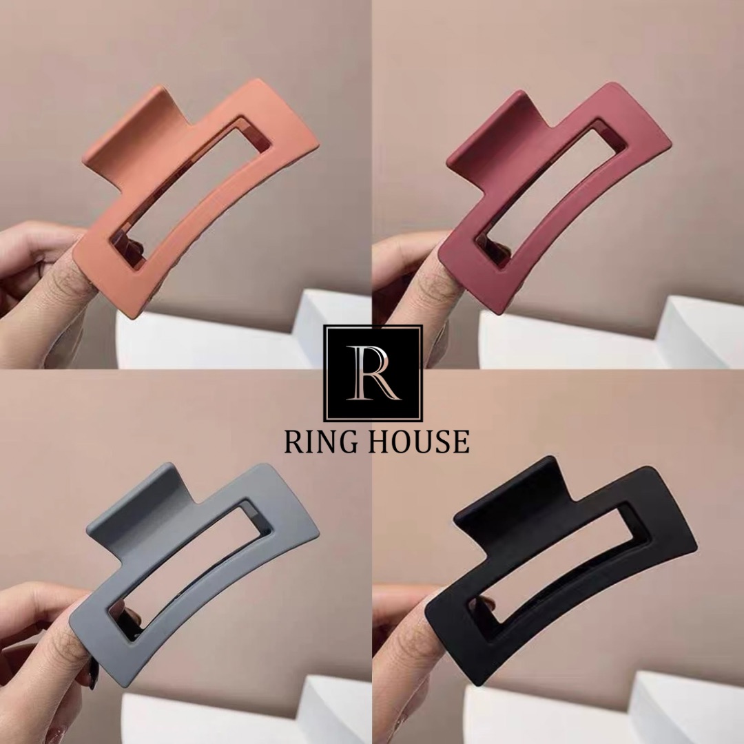 Kẹp tóc nữ càng cua vuông màu đục nhám