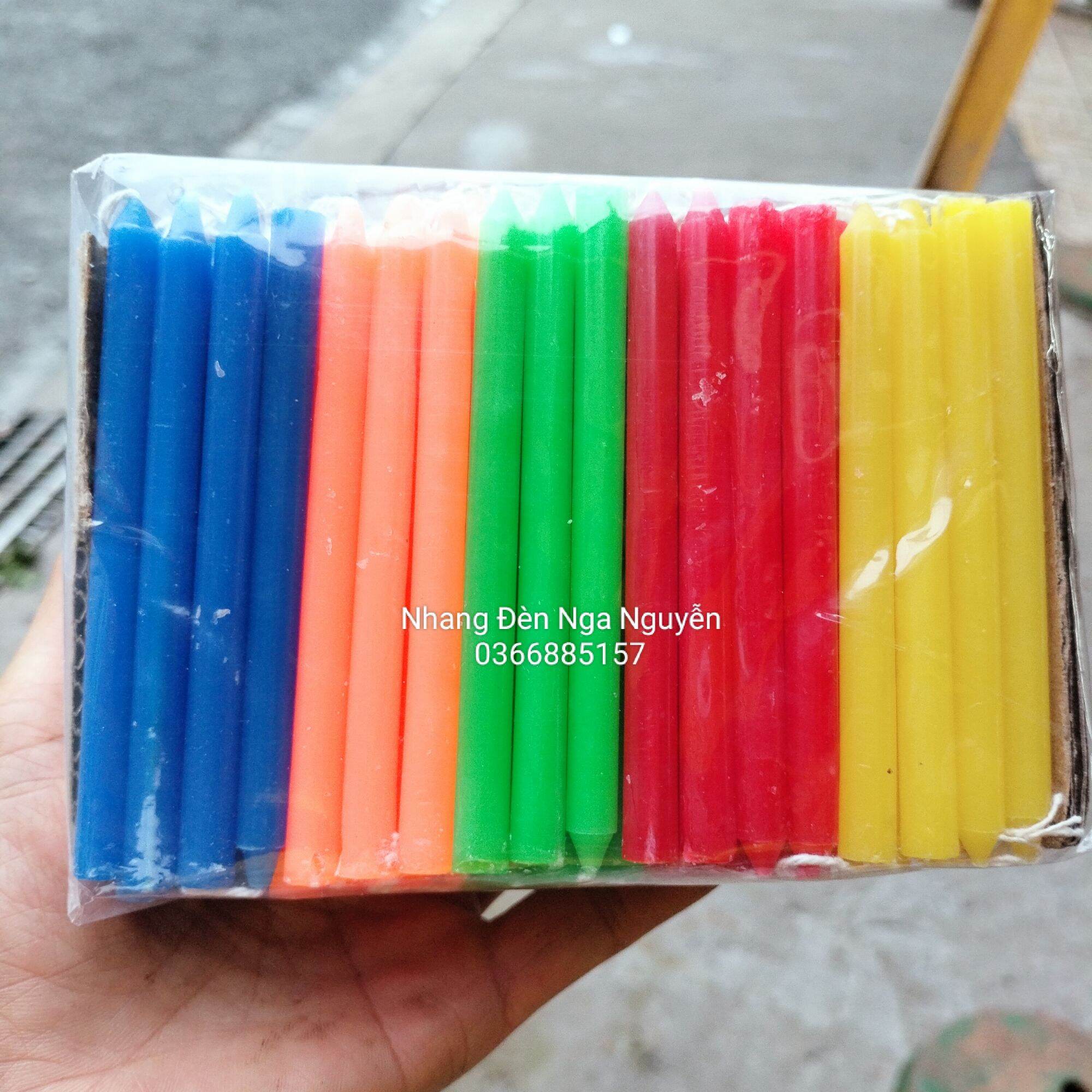 (Túi 145 cây)Đèn cầy thắp lồng đèn Trung Thu nhiều màu/Nến nhỏ cúng sao 200-500 gram