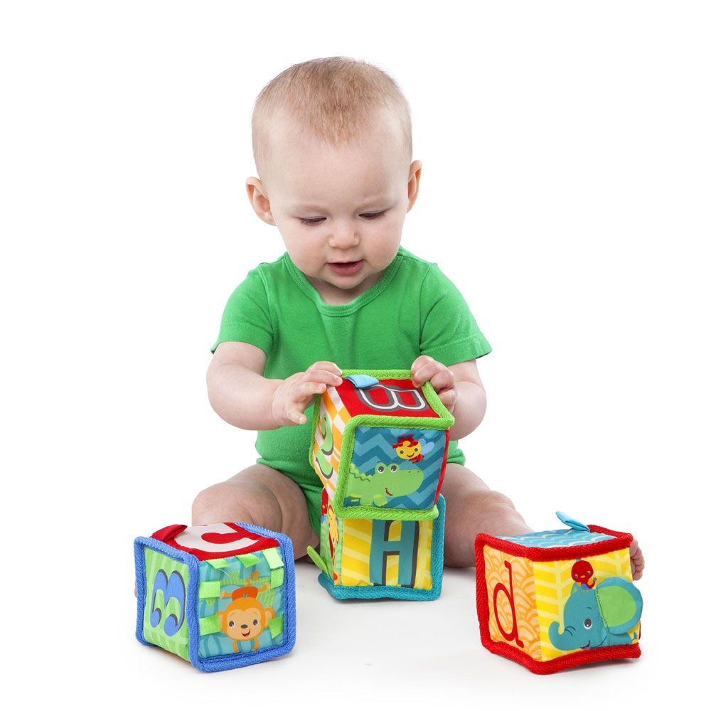 [FREESHIP MAX] Set 4 Khối Vuông Đồ Chơi Khám Phá Cho Bé - Brigh Starts Grab & Stack Blocks