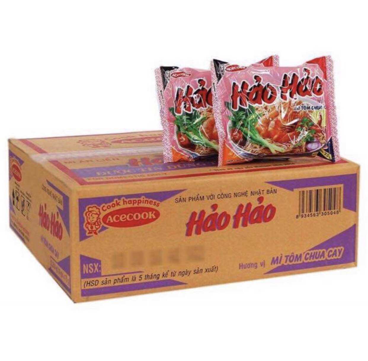 ( Thùng 30 gói ) Mì Hảo Hảo Tôm Chua Cay 75gr