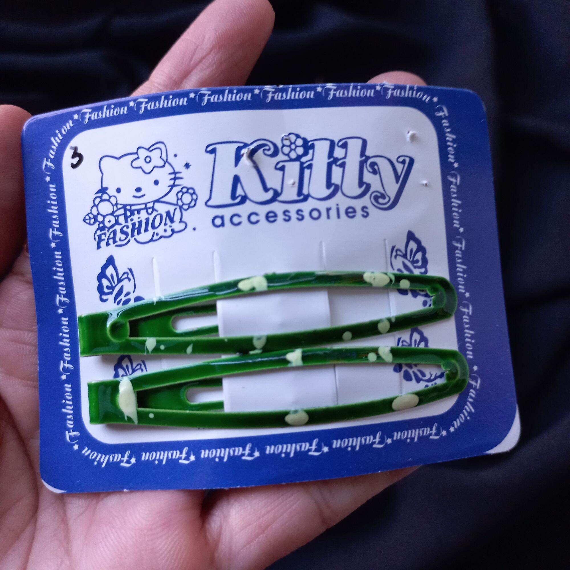 Một cặp kẹp tóc mái bi màu dễ thương (6cm)