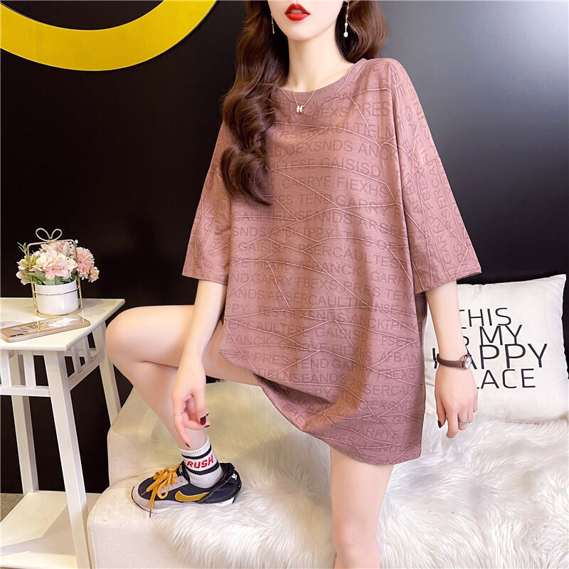 Trang Phục Nữ Áo Phông Rộng Rãi Phiên Bản Dài Vừa Tay Lỡ Mẫu Mới Năm 2023 Mùa Hè Cộc Tay Áo Cỡ Lớn Cho Nữ Áo Instagram