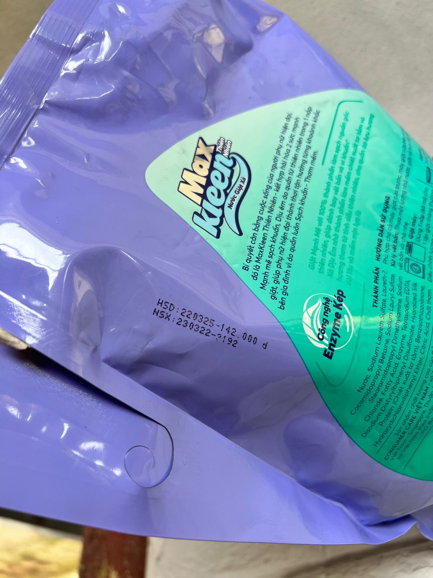 Túi nước giặt xả MaxKleen 2,2kg (Date 2025)
