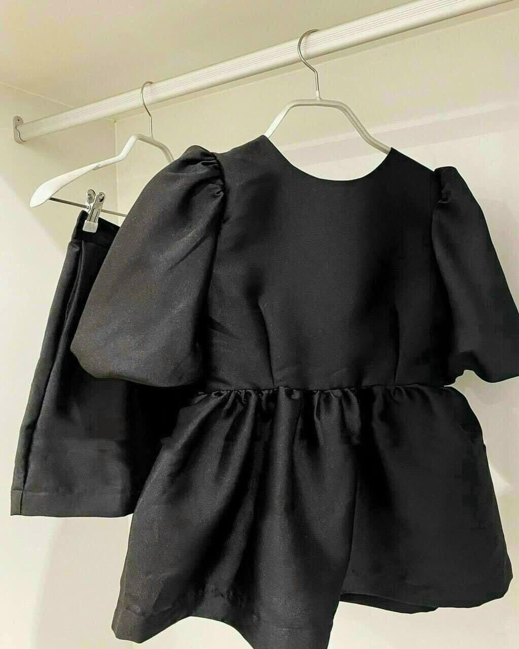 [SHOP TÁO ĐỎ BIGSIZE 50kg-90kg] Set áo peplum nơ lưng mix quần đùi