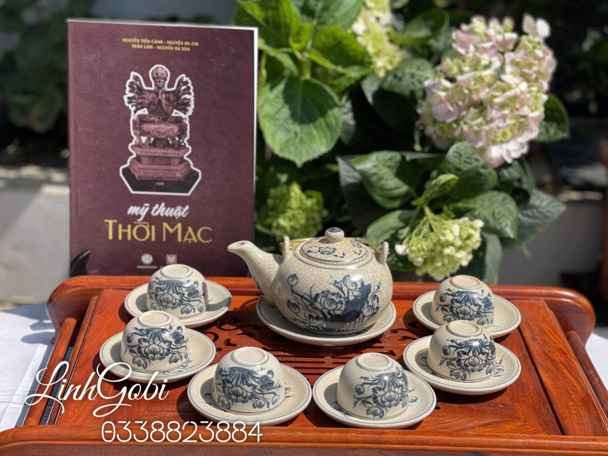 Bộ ấm chén pha trà men rạn cổ bát tràng Dáng nhật , ấm chén cổ Bát Tràng
