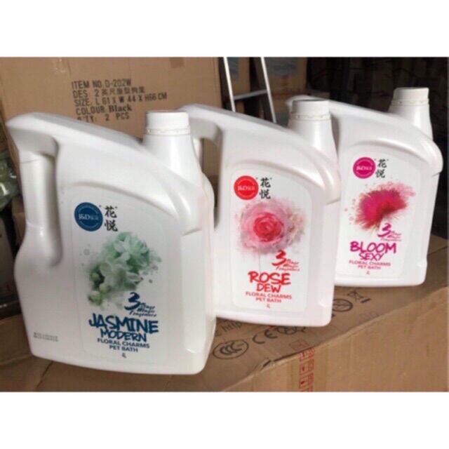 Sữa tắm Joyce & Dolls Can 4 Lít Bloom, Rose, Jamsmine cho chó mèo siêu thơm