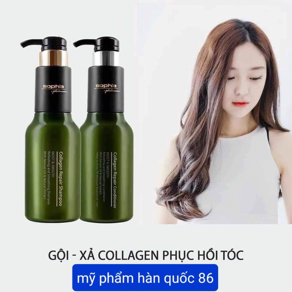 Cặp dầu gội xả collagen phục hồi tóc sophia ( Hàn Quốc)