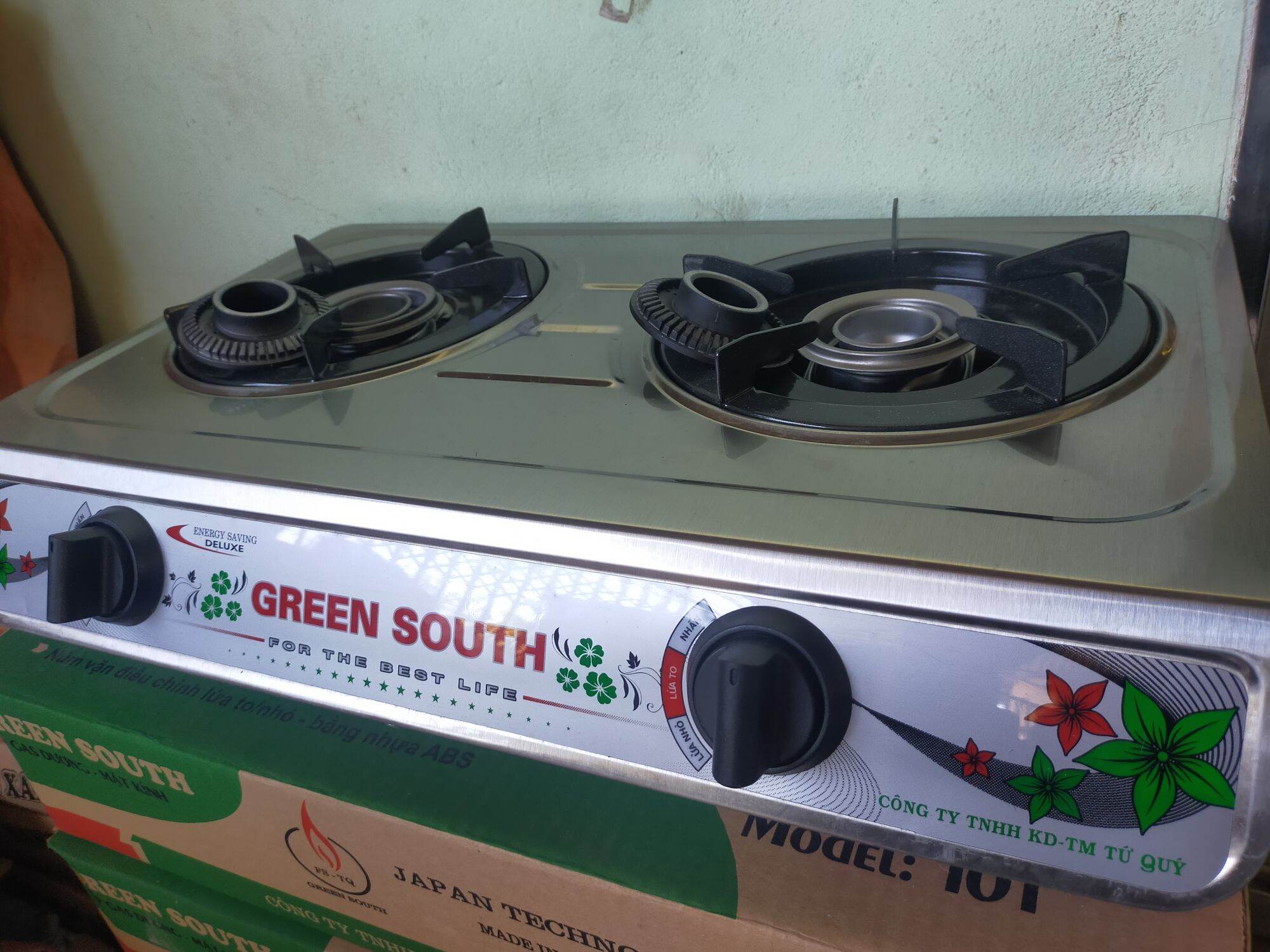 Bếp Gas đôi mặt inox