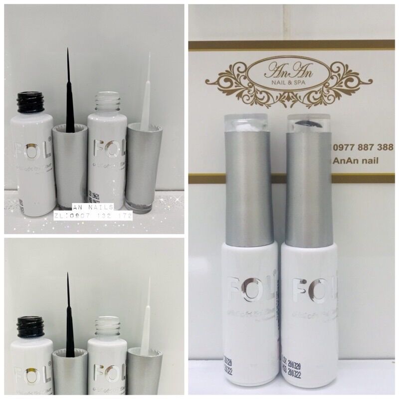 Hai cọ nét gel fol, sơn cọ nét gel fol , lông cọ siêu mượt