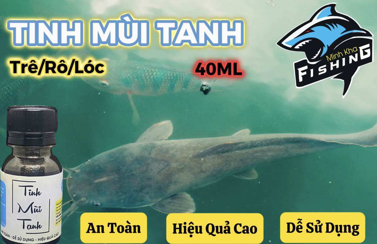 Tinh mùi tanh cá trê,rô,lóc 40ml