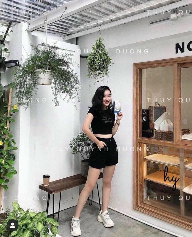 Quần short bò gập gấu