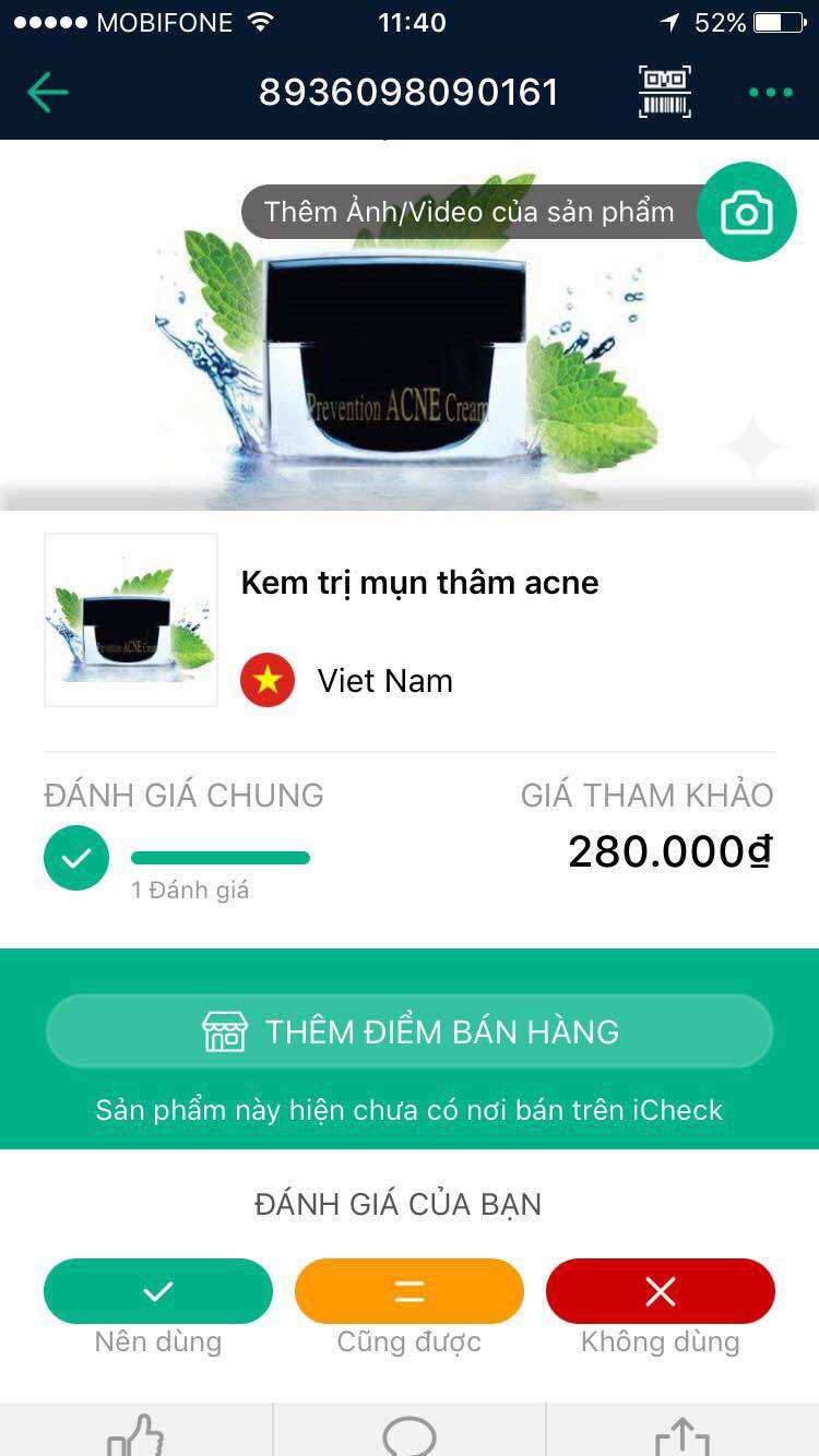 Kem Ngăn Ngừa Mụn Acne DR CELL 30gram