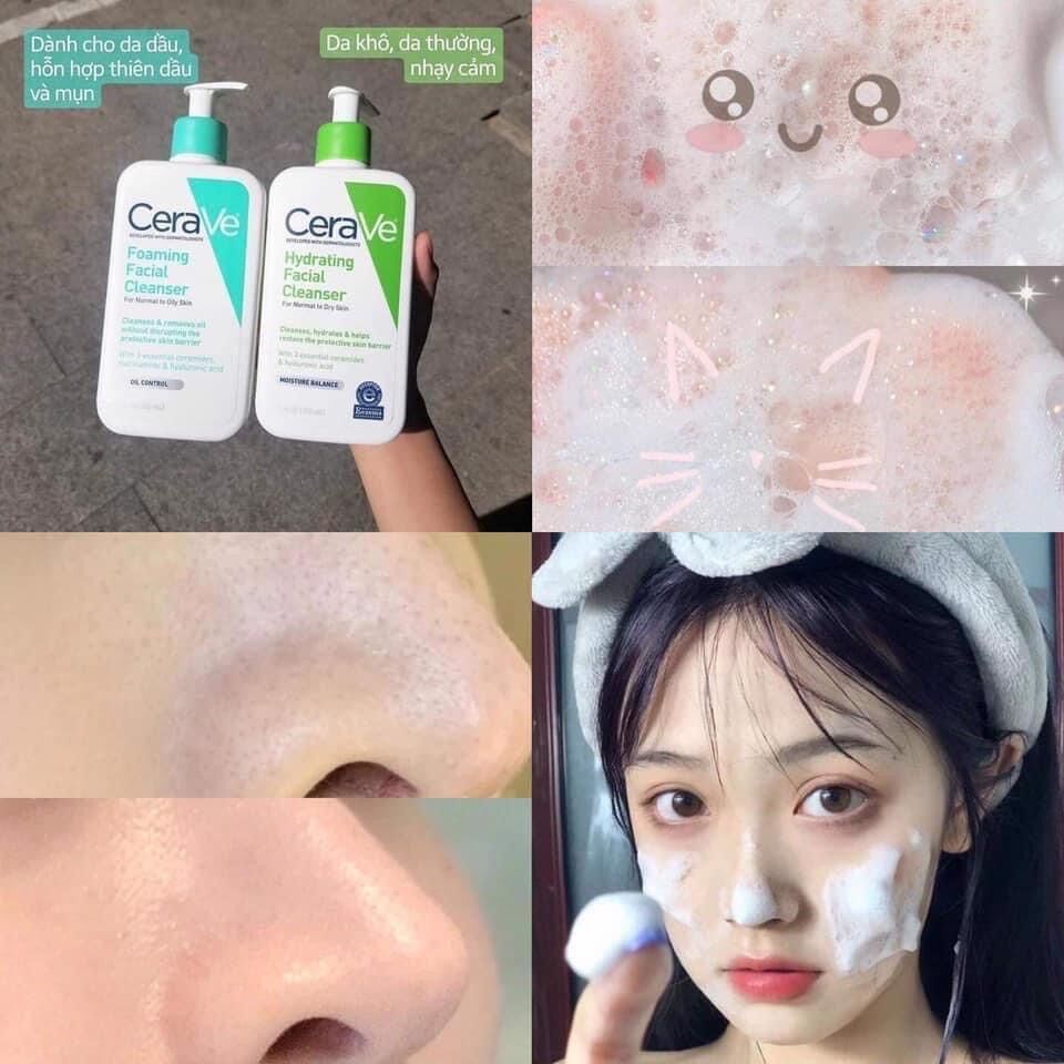 Sữa rửa mặt Cẻave cực kì an toàn và dịu nhẹ