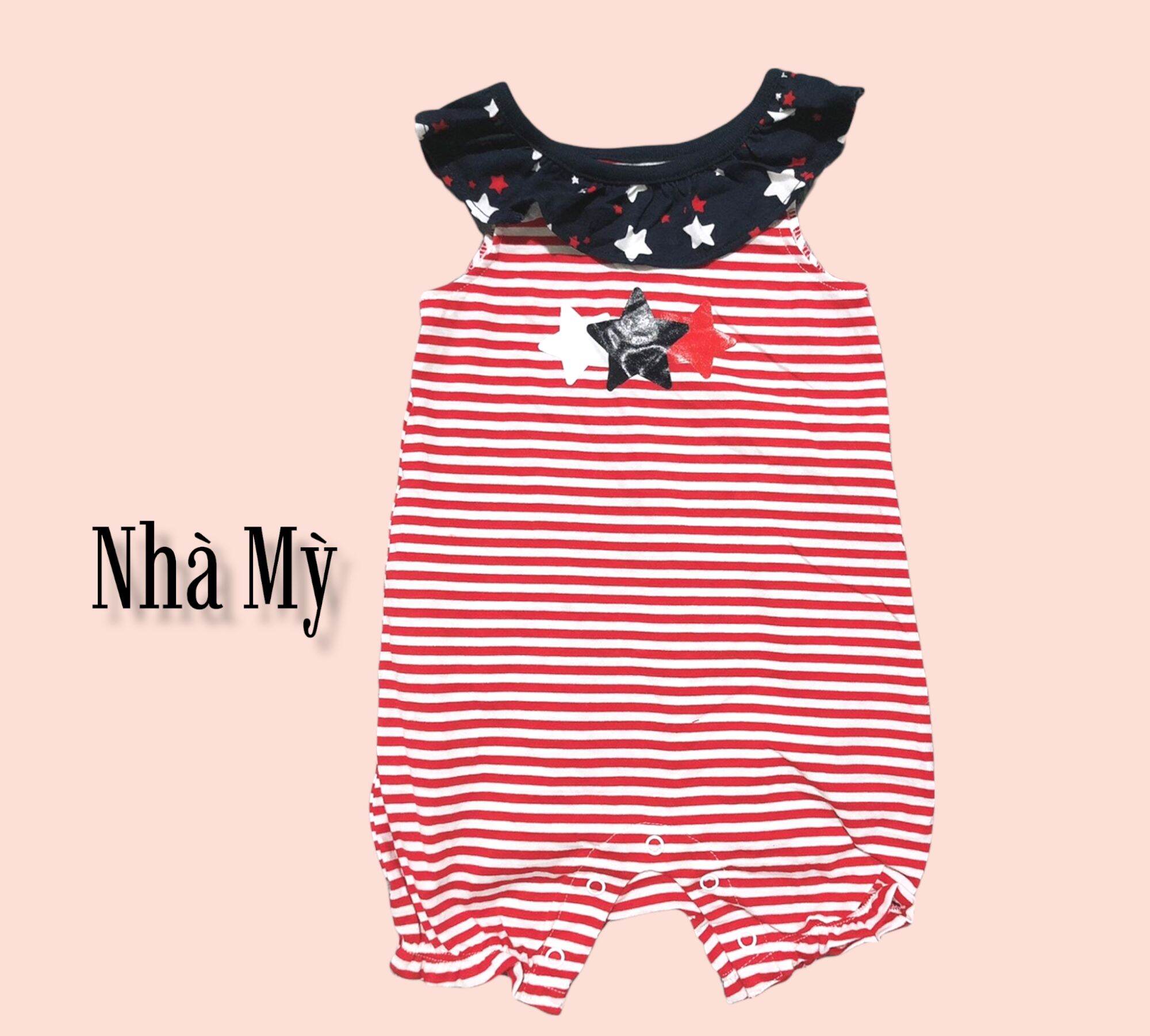 Body đùi liền thân chất Cotton cho bé gái size từ 3-24M