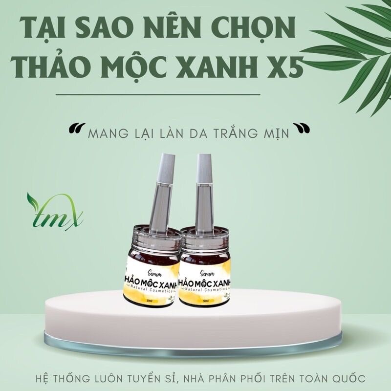 [Sẵn Hàng] Serum Thảo Mộc Xanh x5 - Dưỡng Trắng