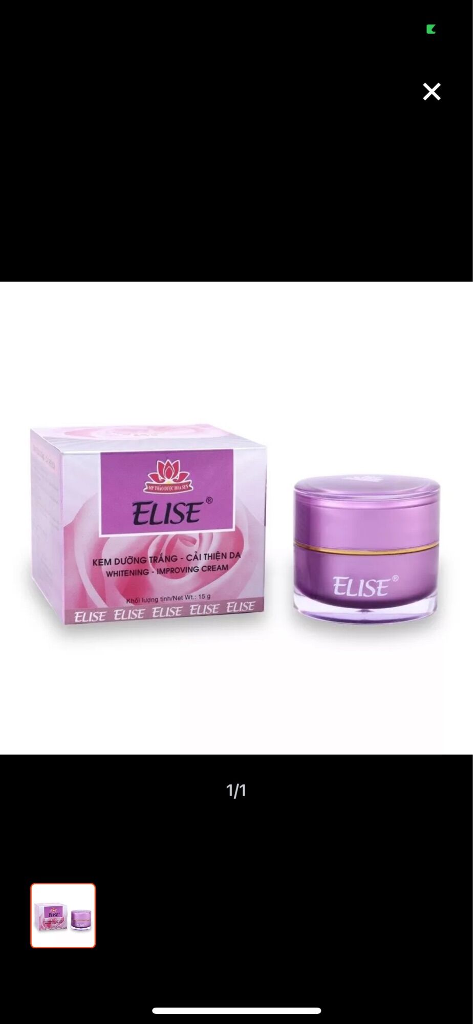 Kem Elise dưỡng trắng và cải thiện da 15g