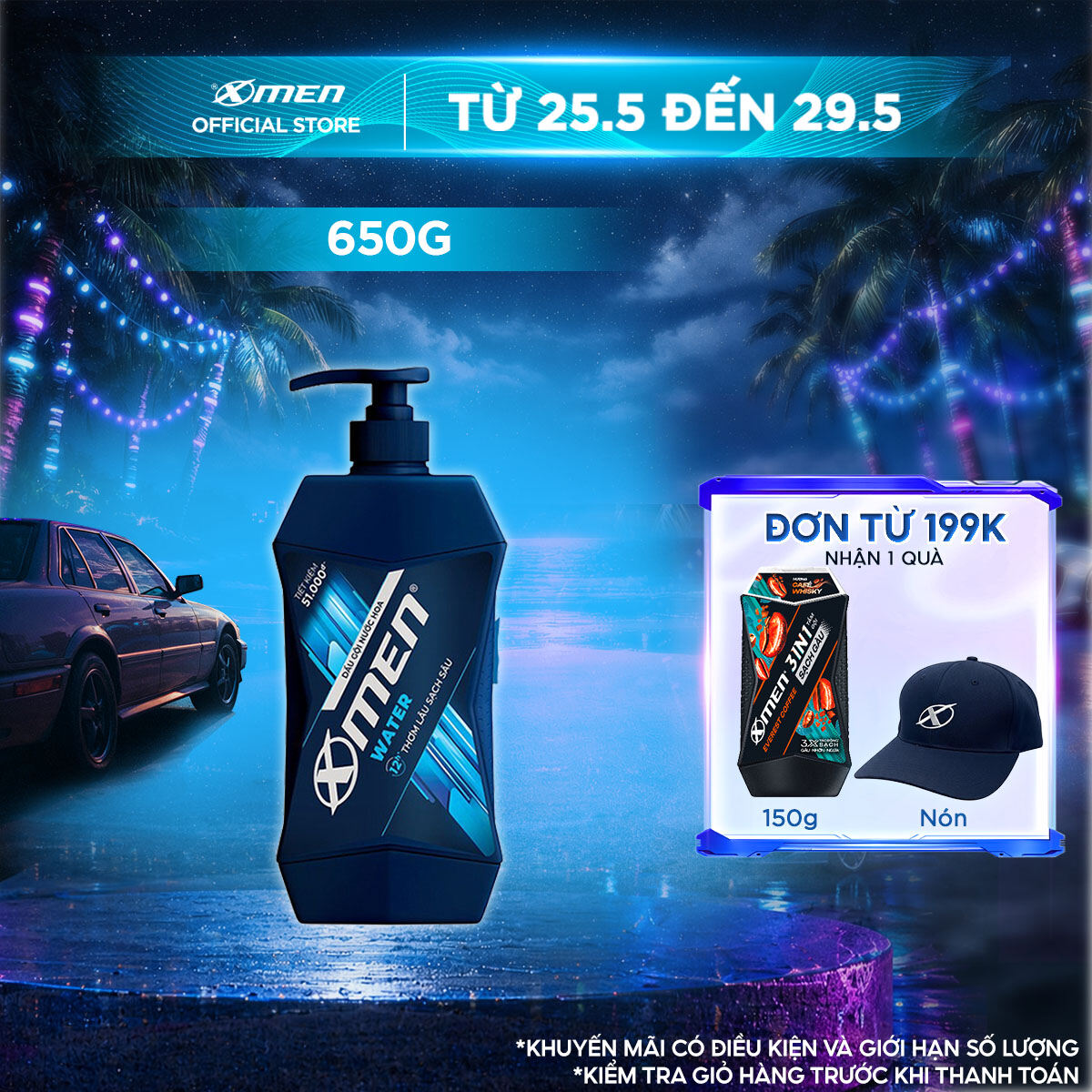 Dầu Gội Nước hoa X-Men Water 650g