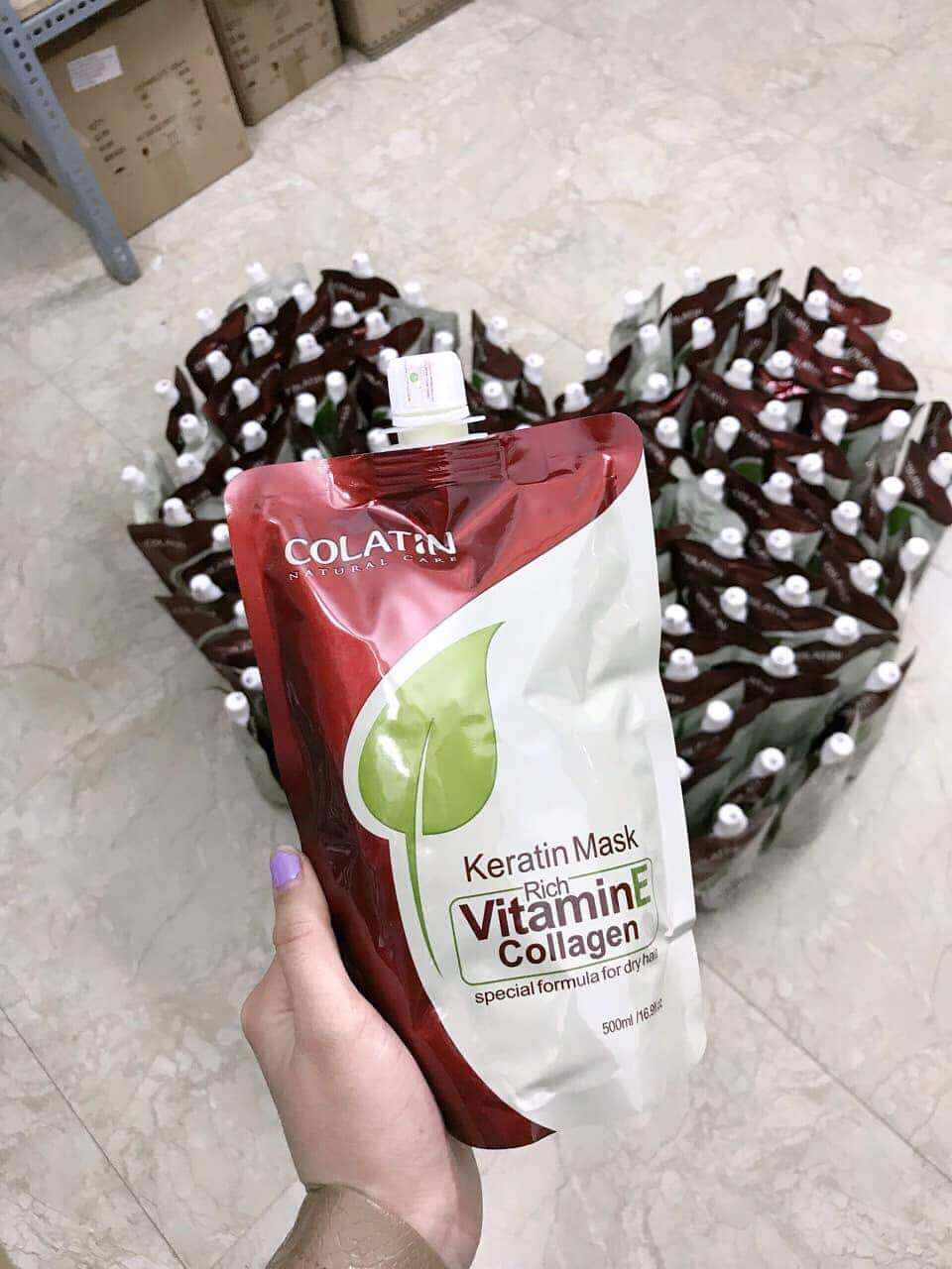 dầu hấp dưỡng tóc phục hồi colatin keratin Collagen vitamin E