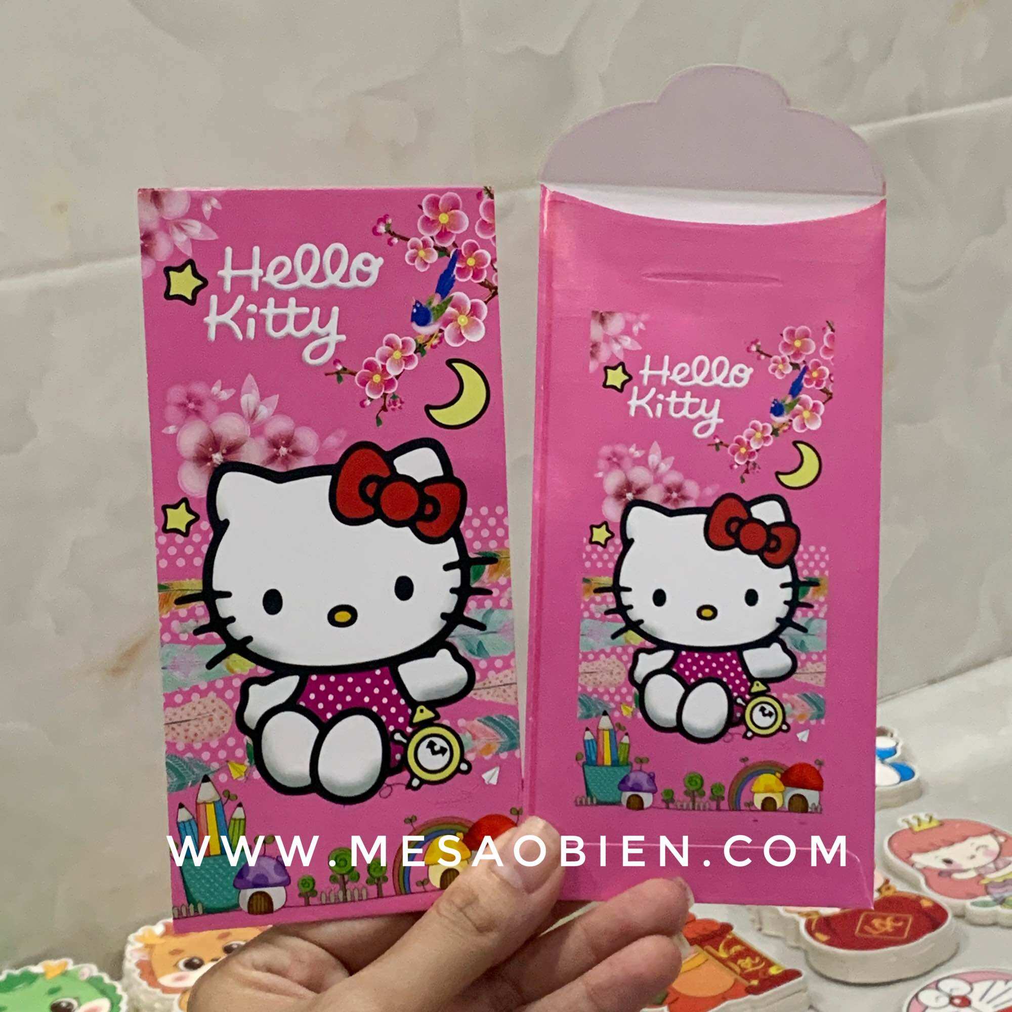 Set 10 bao lì xì Doreamon Gấu dâu Hello kitty