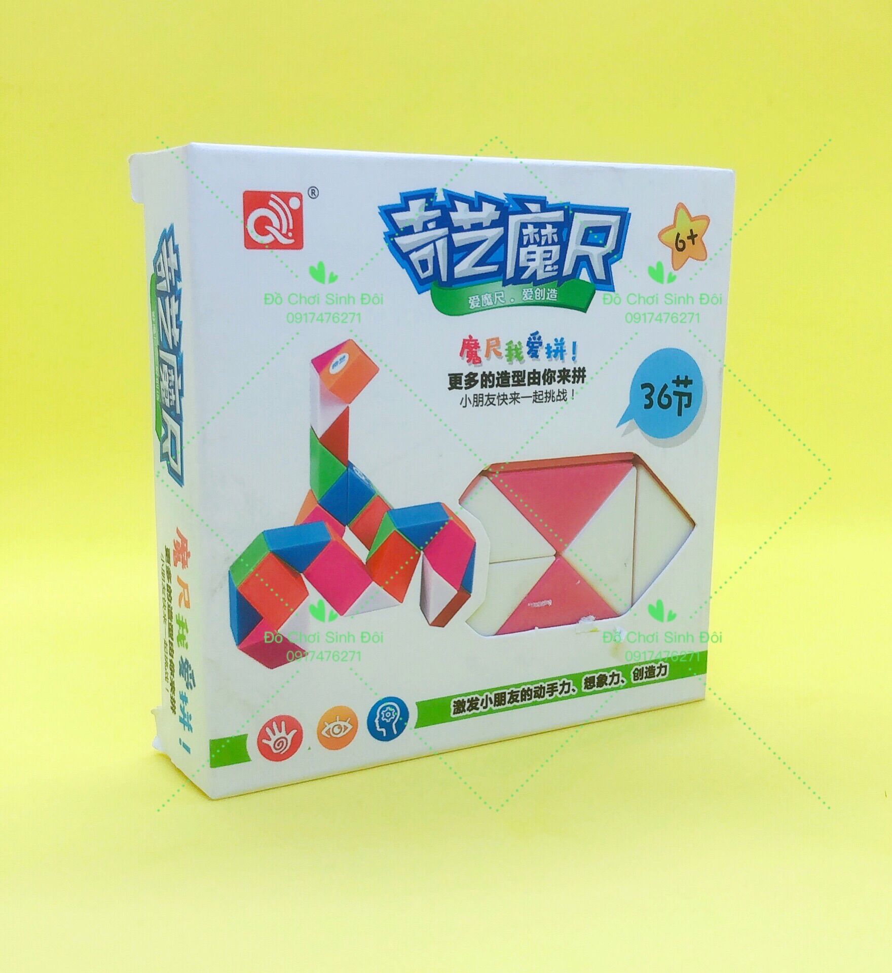 Rubik rắn 36 khúc -màu hồng