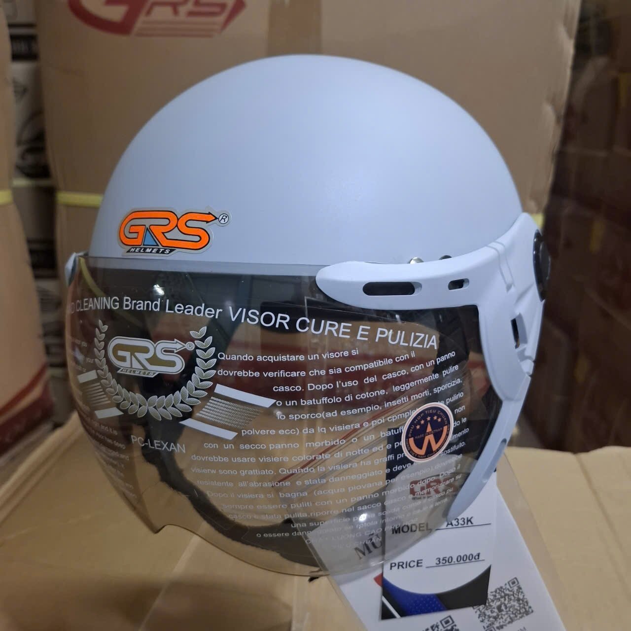 nón bảo hiểm GRS a33 KÍNH