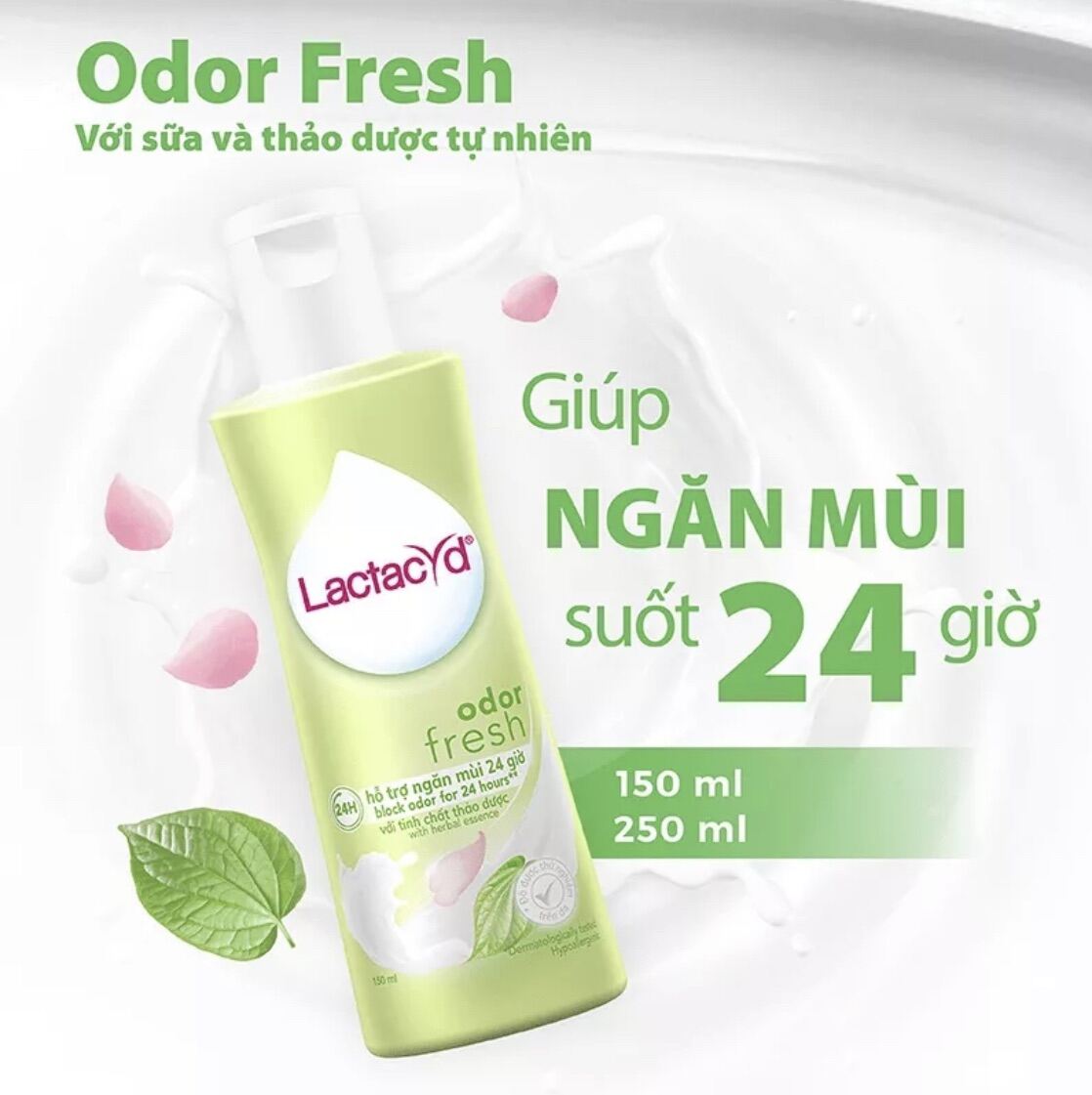 Dung dịch vệ sinh phụ nữ Lactacyd Odor Fresh ngăn mùi 24h
