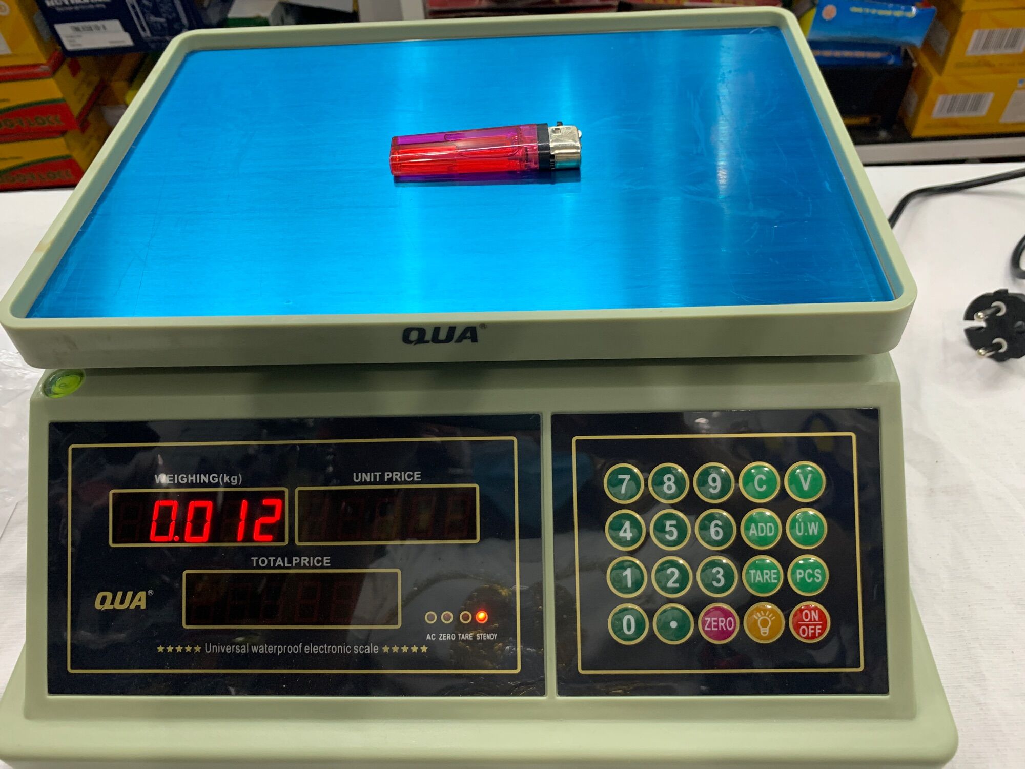 Cân Đĩa Điện Tử Tính Tiền QUA 832 chống nước ( 30 kg), can Dia Dien Tu Tinh Tien QUA 832 chong nuoc (30 kg)