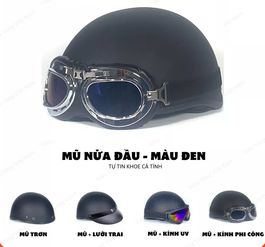 Mũ bảo hiểm nửa đầu 1/2